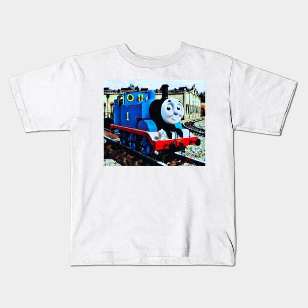 Thomas the tank Kids T-Shirt by jsart2020